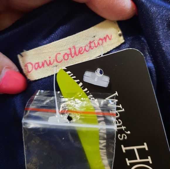 NWT Dani Collection Elegant Blue and Multicolor Women's Dress Size L - Picture 2 of 13